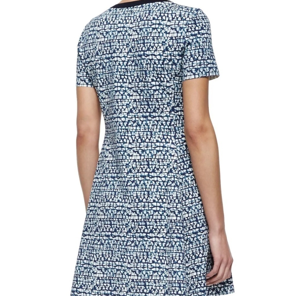 EUC Tory Burch Womens Geometric Print ZIP Front Ponte Dress Blue Size Xsmall - Picture 2 of 13